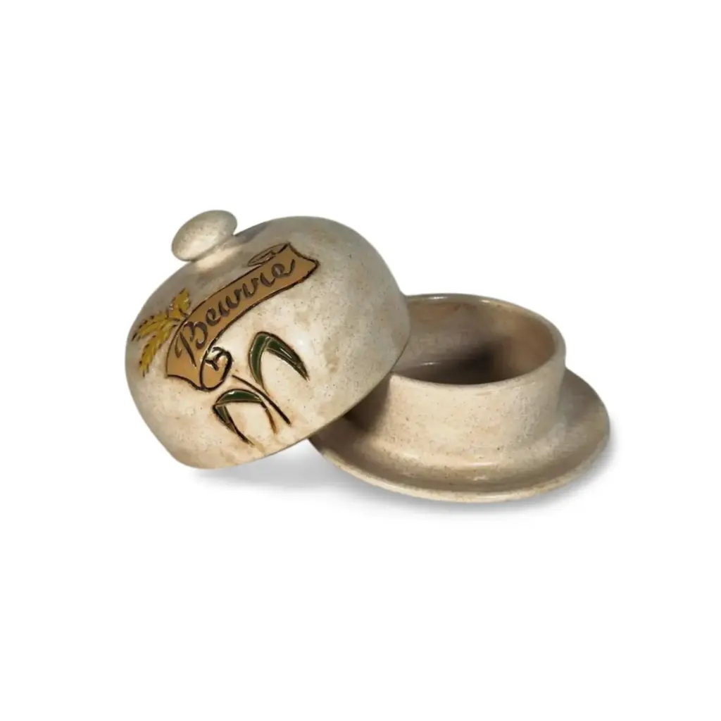 Beurrière cloche décorée