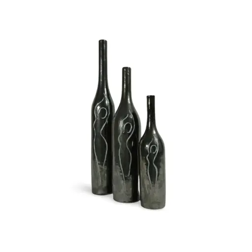 Set Bouteilles Silouhette Flamme