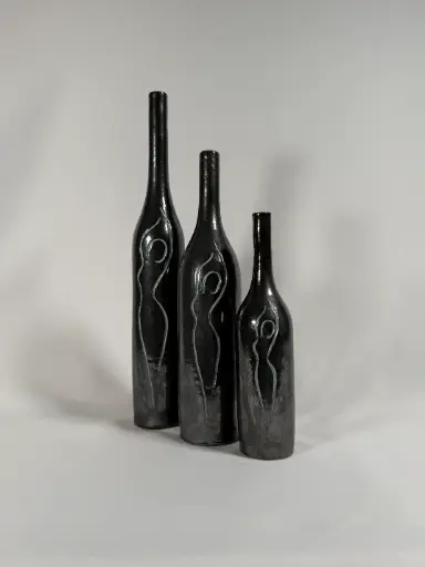 Set Bouteilles Silouhette Flamme