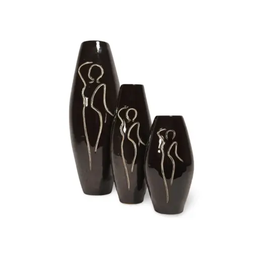 [SET_VAS_B&W_SIL_P] Set Vase B&W Silouhette